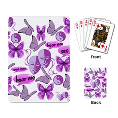 Invisible Illness Collage Playing Cards Single Design by FunWithFibro