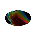 Liquid Rainbow, Abstract Wave Of Cosmic Energy  Sticker (Oval) Front