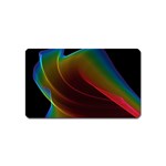 Liquid Rainbow, Abstract Wave Of Cosmic Energy  Magnet (Name Card) Front