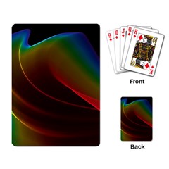 Liquid Rainbow, Abstract Wave Of Cosmic Energy  Playing Cards Single Design by DianeClancy