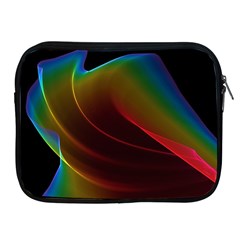 Liquid Rainbow, Abstract Wave Of Cosmic Energy  Apple Ipad Zippered Sleeve by DianeClancy