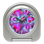 Crystal Northern Lights Palace, Abstract Ice  Desk Alarm Clock Front