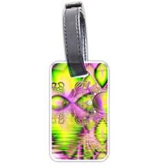 Raspberry Lime Mystical Magical Lake, Abstract  Luggage Tag (one Side) by DianeClancy