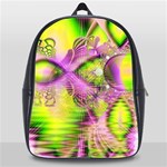 Raspberry Lime Mystical Magical Lake, Abstract  School Bag (XL) Front