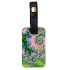 Rose Apple Green Dreams, Abstract Water Garden Luggage Tag (one Side) by DianeClancy