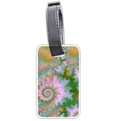 Rose Forest Green, Abstract Swirl Dance Luggage Tag (one Side) by DianeClancy