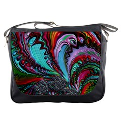 Special Fractal 02 Red Messenger Bag by ImpressiveMoments