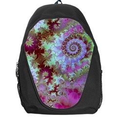 Raspberry Lime Delight, Abstract Ferris Wheel Backpack Bag by DianeClancy