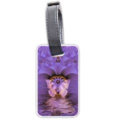 Artsy Purple Awareness Butterfly Luggage Tag (one Side) by FunWithFibro