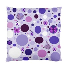 Purple Awareness Dots Cushion Case (two Sided)  by FunWithFibro