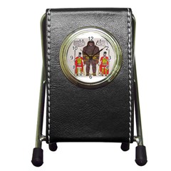 Big Foot & Romans Stationery Holder Clock by creationtruth