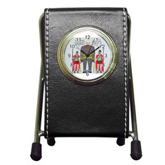 Big Foot 2 Romans Stationery Holder Clock by creationtruth