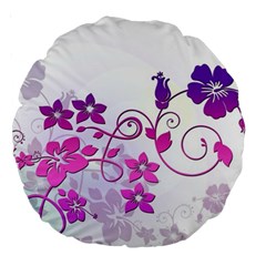 Floral Garden 18  Premium Round Cushion  by Colorfulart23