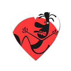 Running Man Magnet (heart) by StuffOrSomething