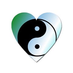 Ying Yang  Magnet (heart) by Siebenhuehner