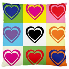 Hearts Large Cushion Case (two Sided)  by Siebenhuehner