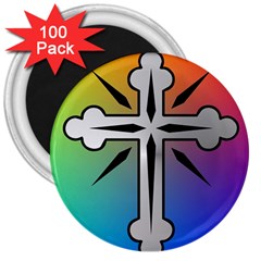 Cross 3  Button Magnet (100 Pack) by Siebenhuehner