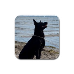 Black German Shepherd Drink Coasters 4 Pack (square) by StuffOrSomething