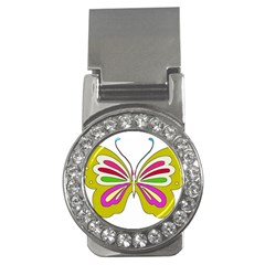 Color Butterfly  Money Clip (cz) by Colorfulart23