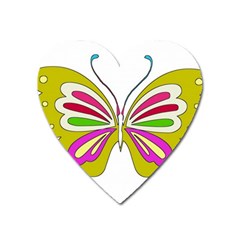 Color Butterfly  Magnet (heart) by Colorfulart23