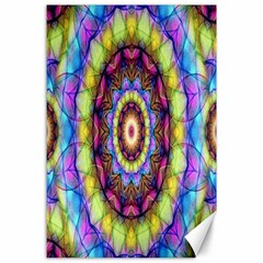 Rainbow Glass Canvas 24  X 36  (unframed) by Zandiepants