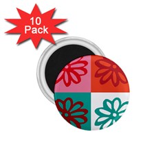 Flower 1 75  Button Magnet (10 Pack) by Siebenhuehner