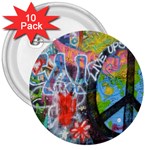 Prague Graffiti 3  Button (10 pack) Front