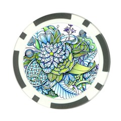 Peaceful Flower Garden Poker Chip by Zandiepants