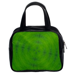 Go Green Kaleidoscope Classic Handbag (two Sides) by Fractalsandkaleidoscopes