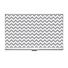 Grey And White Zigzag Business Card Holder by Zandiepants