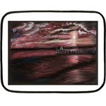 Pier At Midnight Mini Fleece Blanket (Two Sided) 35 x27  Blanket Front