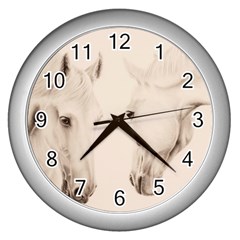 Tender Approach  Wall Clock (silver) by TonyaButcher