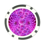 Purple Dahlias Poker Chip Front