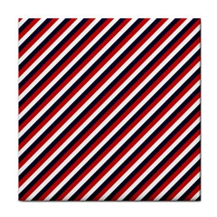 Diagonal Patriot Stripes Face Towel by StuffOrSomething