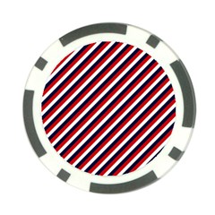 Diagonal Patriot Stripes Poker Chip (10 Pack) by StuffOrSomething