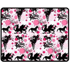 Fantasy In Pink Fleece Blanket (medium) by StuffOrSomething