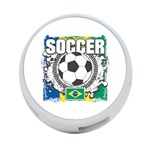 Soccer Brazil 4-Port USB Hub (Two Sides) Back