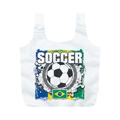 Soccer Brazil Full Print Recycle Bag (m) by MegaSportsFan