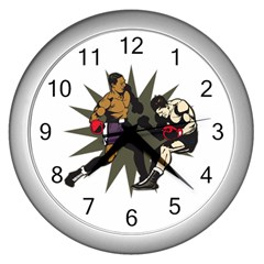 Knockout Boxing Wall Clock (silver) by MegaSportsFan