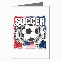 Soccer United States Of America Greeting Cards (pkg Of 8) by MegaSportsFan