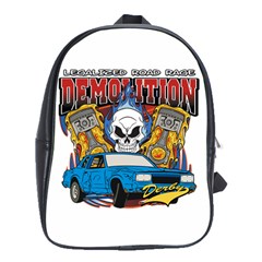 Demolition Derby School Bag (large) by MegaSportsFan