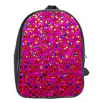 Polka Dot Sparkley Jewels 1 School Bag (XL) Front