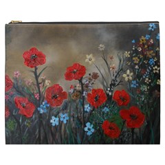 Poppy Garden Cosmetic Bag (xxxl) by rokinronda