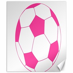 Soccer Ball Pink Canvas 8  X 10  (unframed) by Designsbyalex