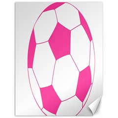 Soccer Ball Pink Canvas 12  X 16  (unframed) by Designsbyalex