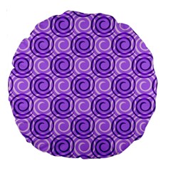 Purple And White Swirls Background 18  Premium Round Cushion  by Colorfulart23