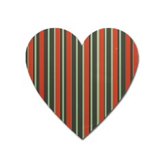 Festive Stripe Magnet (heart) by Colorfulart23