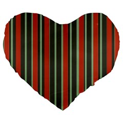 Festive Stripe 19  Premium Heart Shape Cushion by Colorfulart23