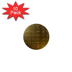 Gold 1  Mini Button Magnet (10 Pack) by Colorfulart23