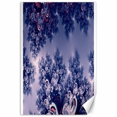 Pink And Blue Morning Frost Fractal Canvas 24  X 36  (unframed) by Artist4God